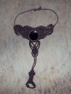 Pulsera caf� con anillo